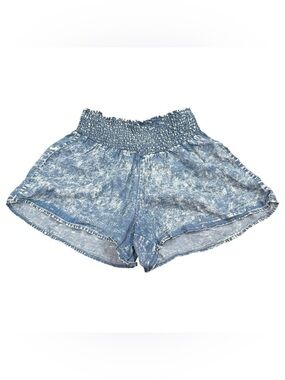 Thread & Supply Ice Acid Wash Tencel Shorts Smocked Waist Medium NWT